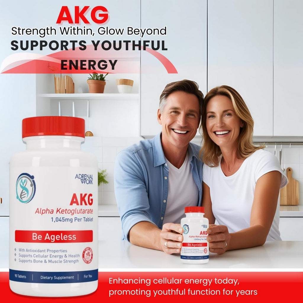 Adrenalwork L-Arginina 1000 mg + AKG Alfa-Cetoglutarato - Suplemento Pre-Entreno para Energía, Flujo Sanguíneo y Recuperación Muscular - con L-Tirosina, Vitaminas y Minerales - 180 Cápsulas, 90 Días