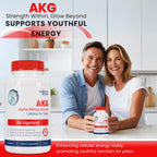 Adrenalwork L-Arginina 1000 mg + AKG Alfa-Cetoglutarato - Suplemento Pre-Entreno para Energía, Flujo Sanguíneo y Recuperación Muscular - con L-Tirosina, Vitaminas y Minerales - 180 Cápsulas, 90 Días