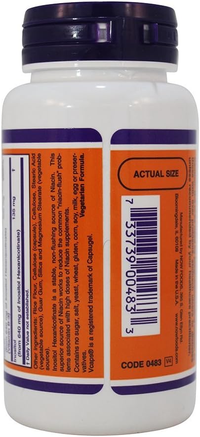 Flush-Free Niacina 90 Cápsulas Veganas - NOW Foods