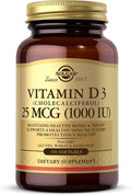 Solgar Vitamina D3 (Colecalciferol) 25 mcg (1000 UI), 100 Cápsulas Blandas