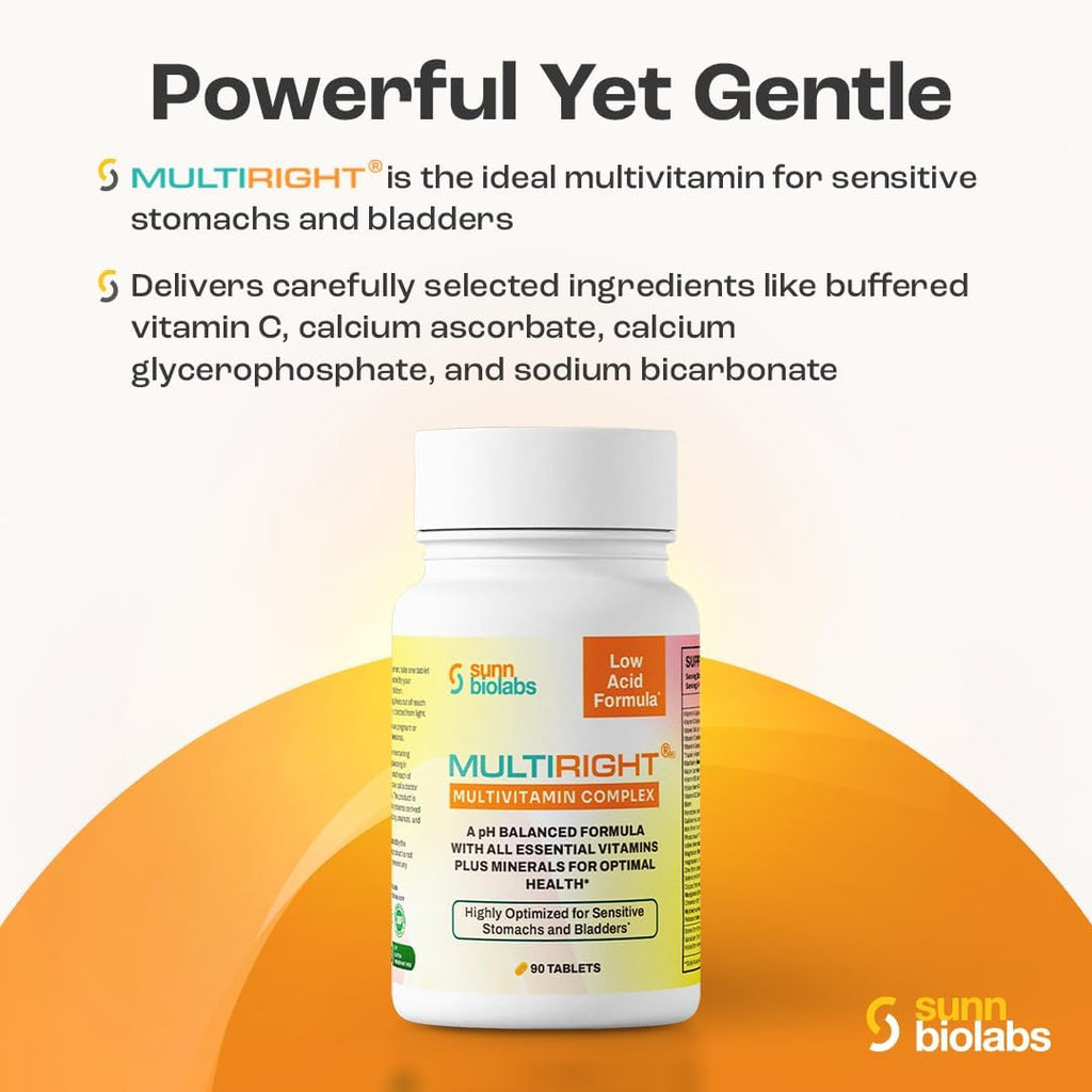 MULTIRIGHT Multivitamínico Bajo en Ácido para Estómagos Sensibles, 270 Comprimidos