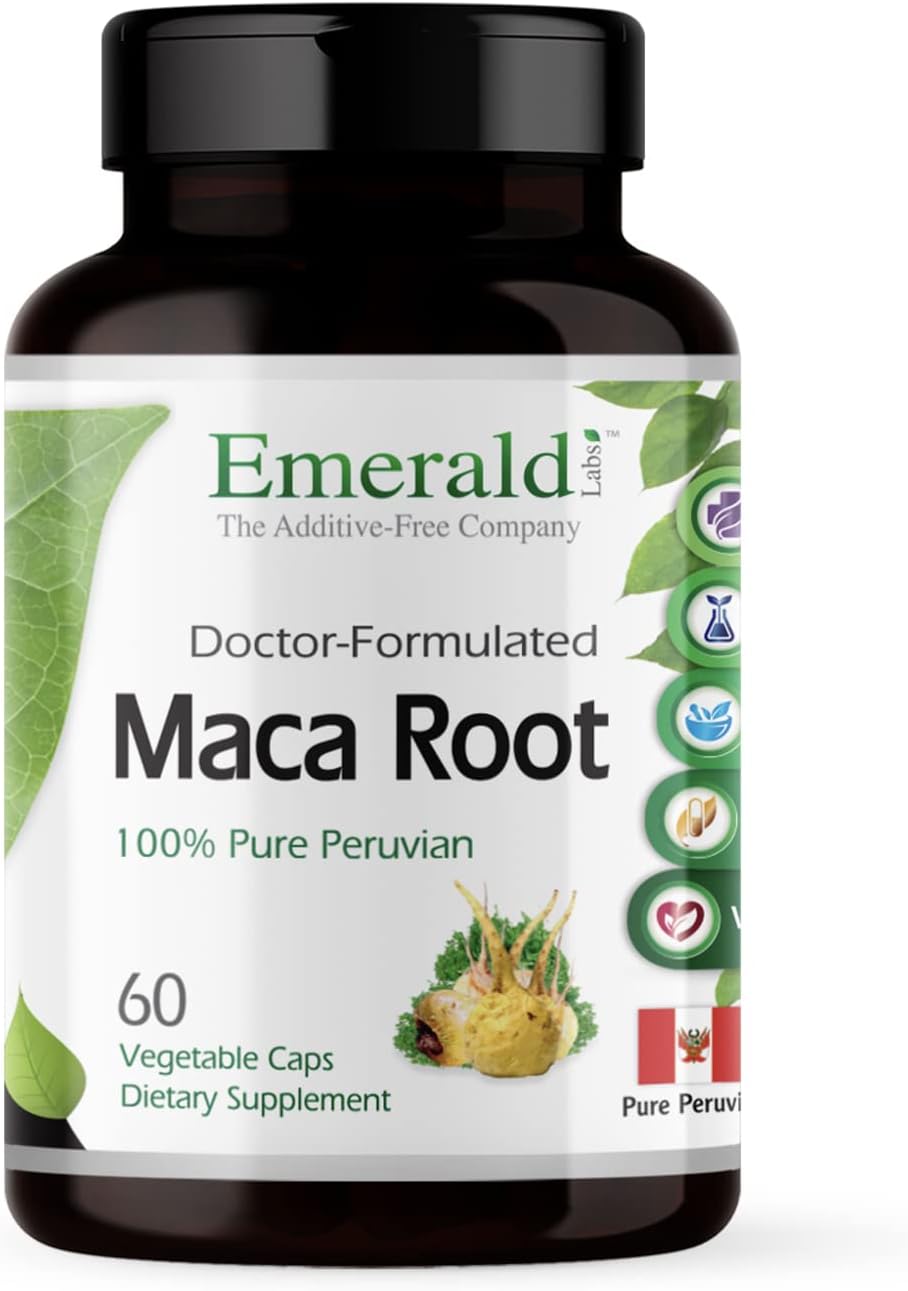 Raíz de Maca de Emerald Laboratories - 500mg por Cápsula - 60 Cápsulas Vegetales