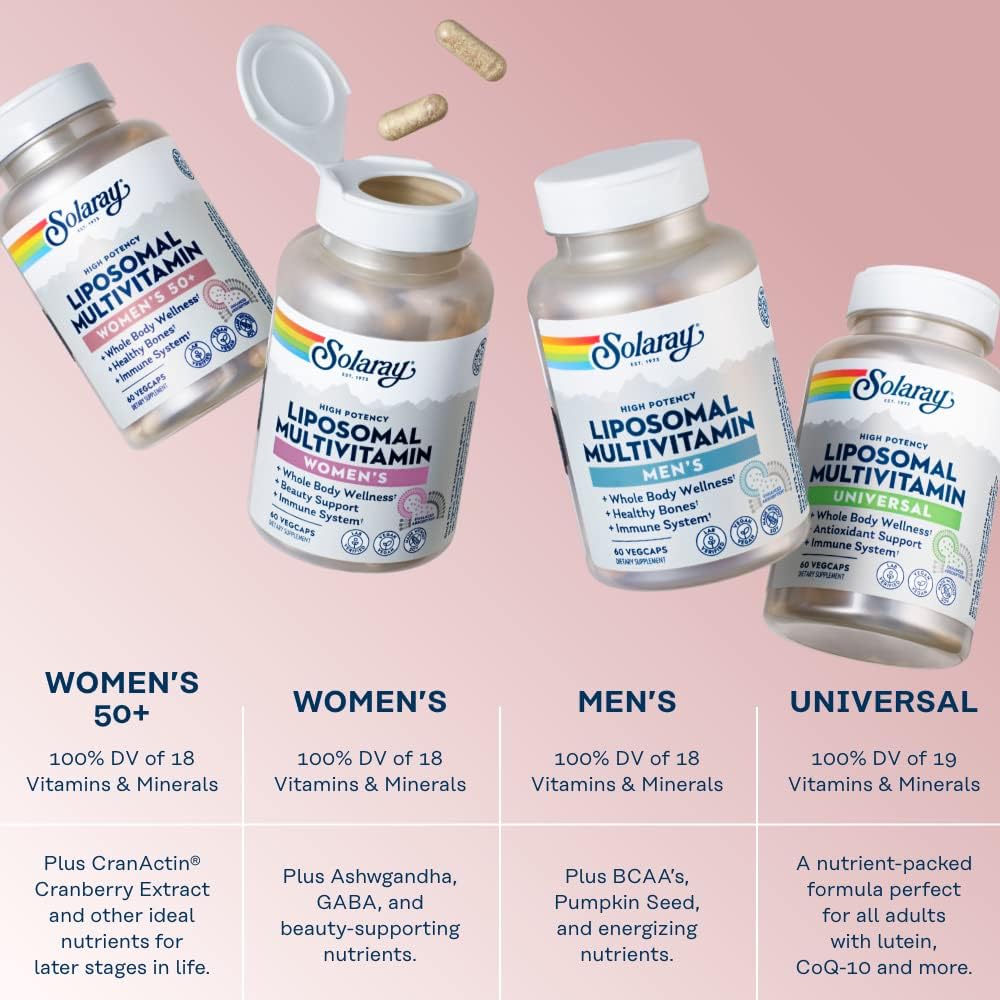 SOLARAY Multivitamínico Liposomal para Mujeres 50+ - 120 Cápsulas Veganas