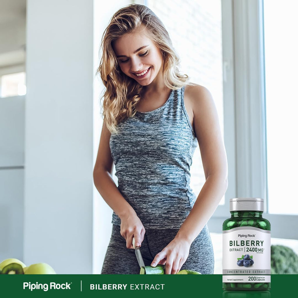 Piping Rock Extracto de Arándano Negro, 2400 mg por Ración, 200 Cápsulas Vegetarianas