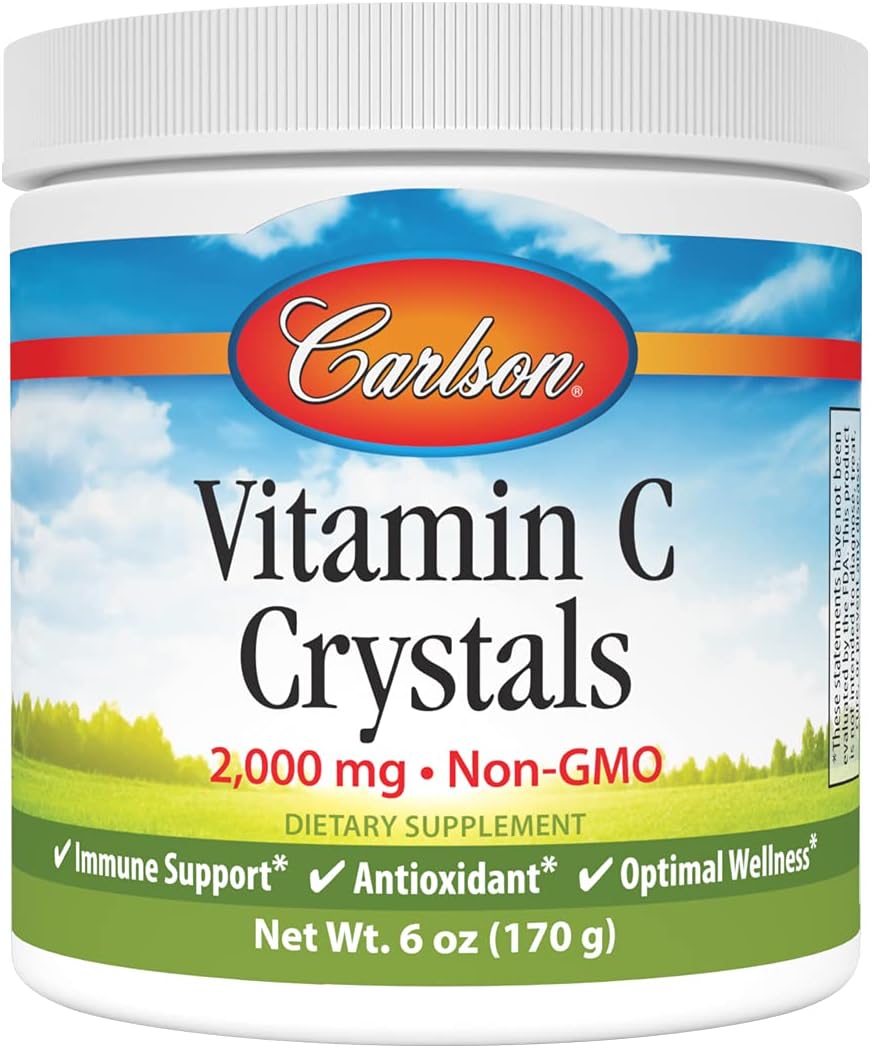Carlson Vitamina C en Cristales 2.000 mg - Sabor Limón - 992 g