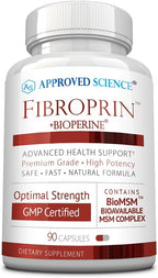 Approved Science Fibroprin - Alivia Dolores Musculares y Nerviosos - Mejora la Movilidad - 270 Cápsulas (3 Meses) - Fabricado en EE. UU.
