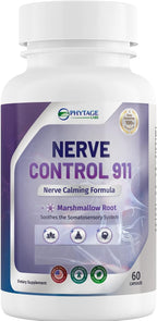 Phytage Labs Nerve Control 911 – Complemento Botánico Avanzado para el Sistema Nervioso – 60 Cápsulas