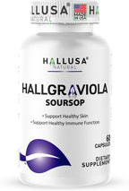 Hallusa Natural Graviola Soursop 800mg - 60 Cápsulas - Complemento Alimenticio de Guanábana