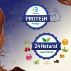 Supermilk Height+ para niños de 8 a 12 años, bebida saludable en polvo, alto contenido proteico con calcio + D3, 21 vitaminas y minerales, sin azúcar refinado, chocolate doble natural, 400 g