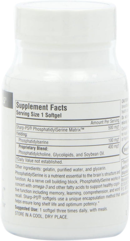 Source Naturals Phosphatidyl Serine Matrix 500 mg - 30 Cápsulas Blandas – Image 4