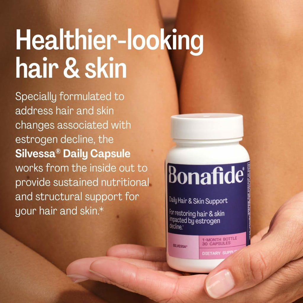 Bonafide Silvessa Cápsulas de Apoyo para el Cabello y la Piel – Menopausia – 60 Días (60 Cápsulas)