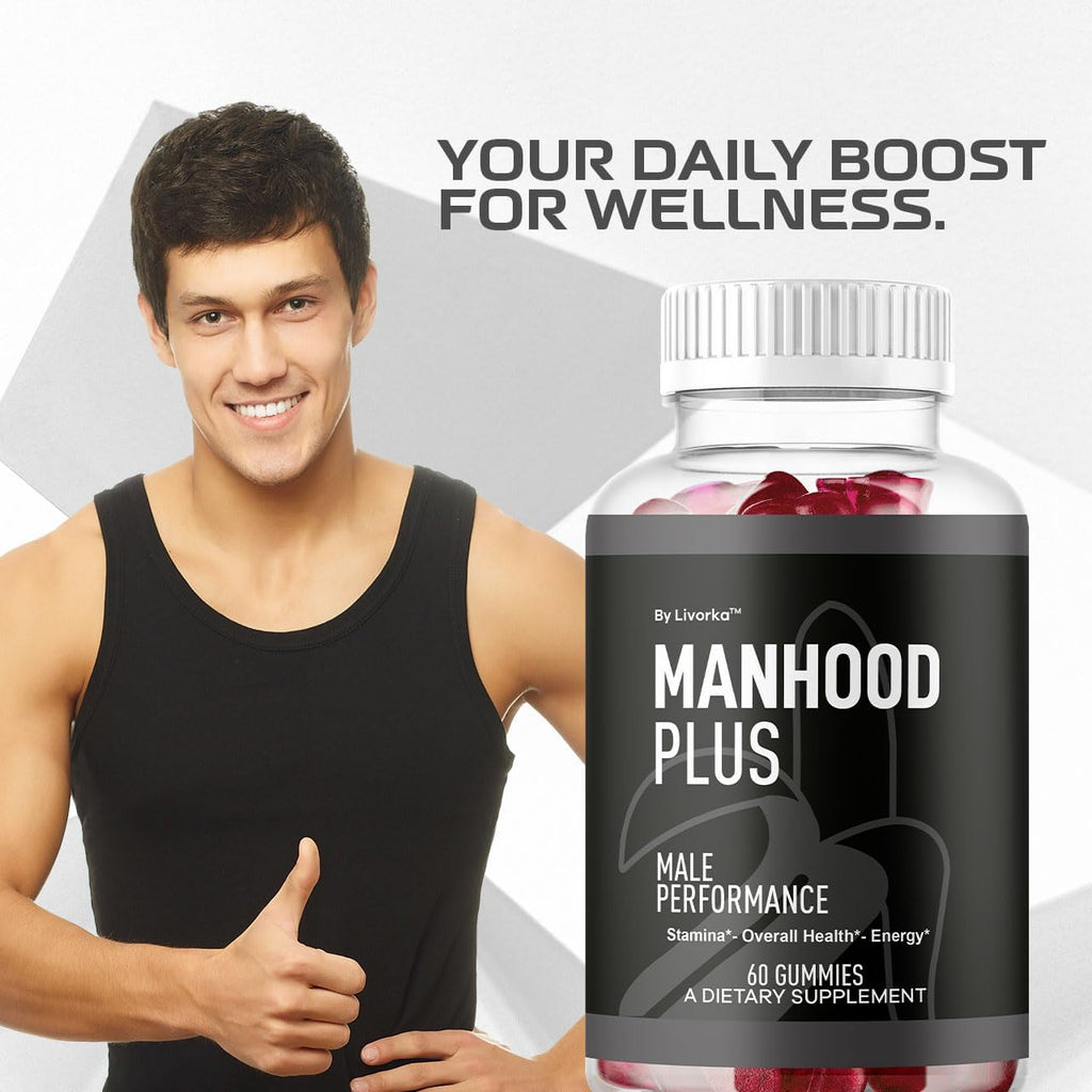 Manhood Plus Gummies para Hombres - 180 Gominolas (3 Meses)