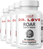 Dr. Love ROAR Lion's Mane, Cordyceps y Reishi, 60 cápsulas