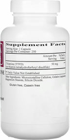 Ecological Formulas All Thiamine Vitamina B1 50 mg, 2 X 250 Cápsulas