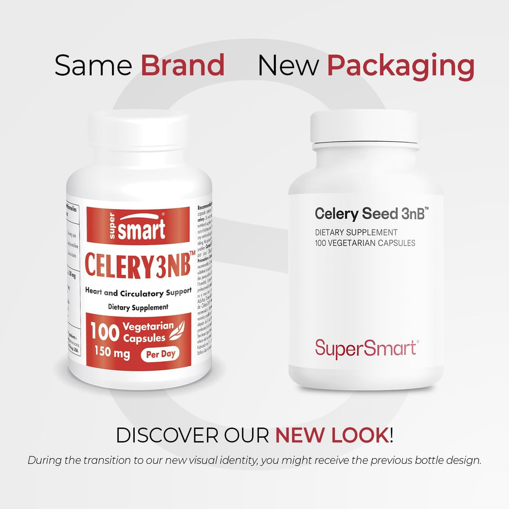 Supersmart Celery3nb Celery Seed Extract 150mg, 100 Veggie Capsules