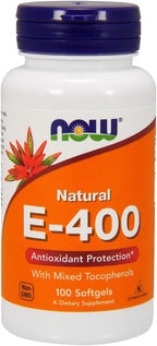 Now Foods Vitamina E-400 Tocoferoles Mixtos - 100 Cápsulas Blandas