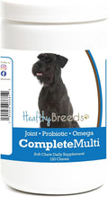 Healthy Breeds Giant Schnauzer Multivitamínico Todo en Uno - Masticables Blandos para Perros, 120 unidades