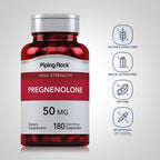 Piping Rock Pregnenolona 50 mg | 180 Cápsulas | Suplemento para Apoyo Hormonal | Sin OGM, Sin Gluten