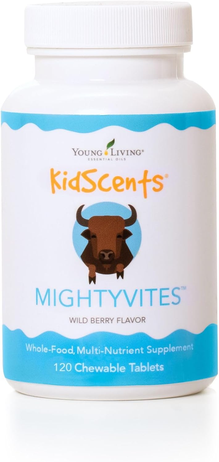 Young Living KidScents MightyVites - Multivitamínico Infantil Masticable con Alimentos Integrales - 120 Comprimidos