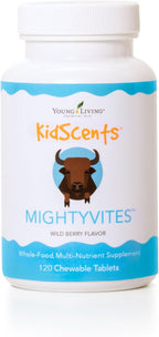 Young Living KidScents MightyVites - Multivitamínico Infantil Masticable con Alimentos Integrales - 120 Comprimidos