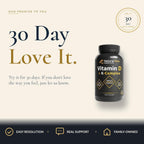 Natural Flow Vitamin D3 with K2 Complex — 5,000 IU D3 + Full K-Complex (K1, MK-4, MK-7) + FOS — Bone, Heart & Immune Support — Vegetarian, USA Made, 60 Capsules