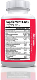 Sugar Shield - Suplemento Avanzado para el Soporte de Azúcar - Biotina, Óxido de Magnesio, Cromo - 60 Cápsulas Vegetales - 30 Días