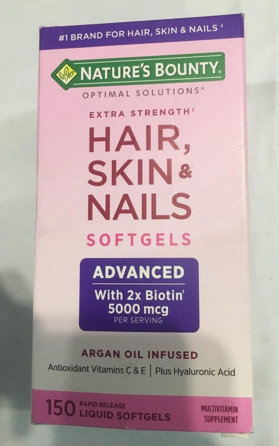 Nature's Bounty Hair, Skin and Nails - 250 Cápsulas Blandas (Pack de 5)