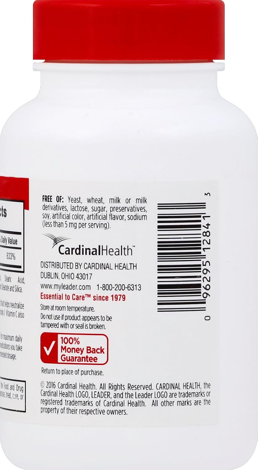 Leader Vitamina C 500 mg, 250 comprimidos por frasco (Paquete de 2)
