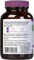 Bluebonnet NAC 500 mg Cápsulas Vegetales, 30 Unidades
