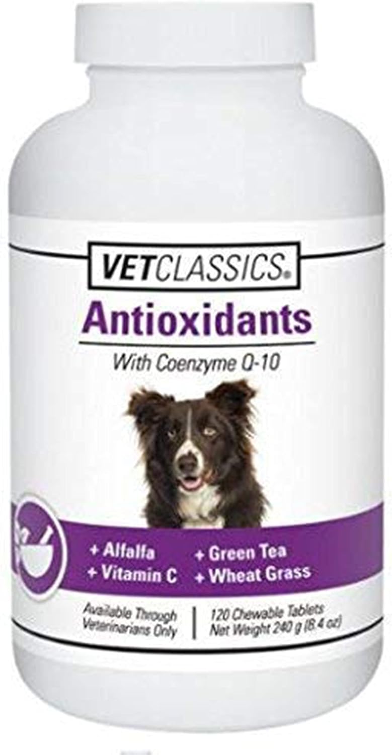 Vet Classics Coenzyme Q-10 Antioxidant for Dogs - 120 Chewable Tablets