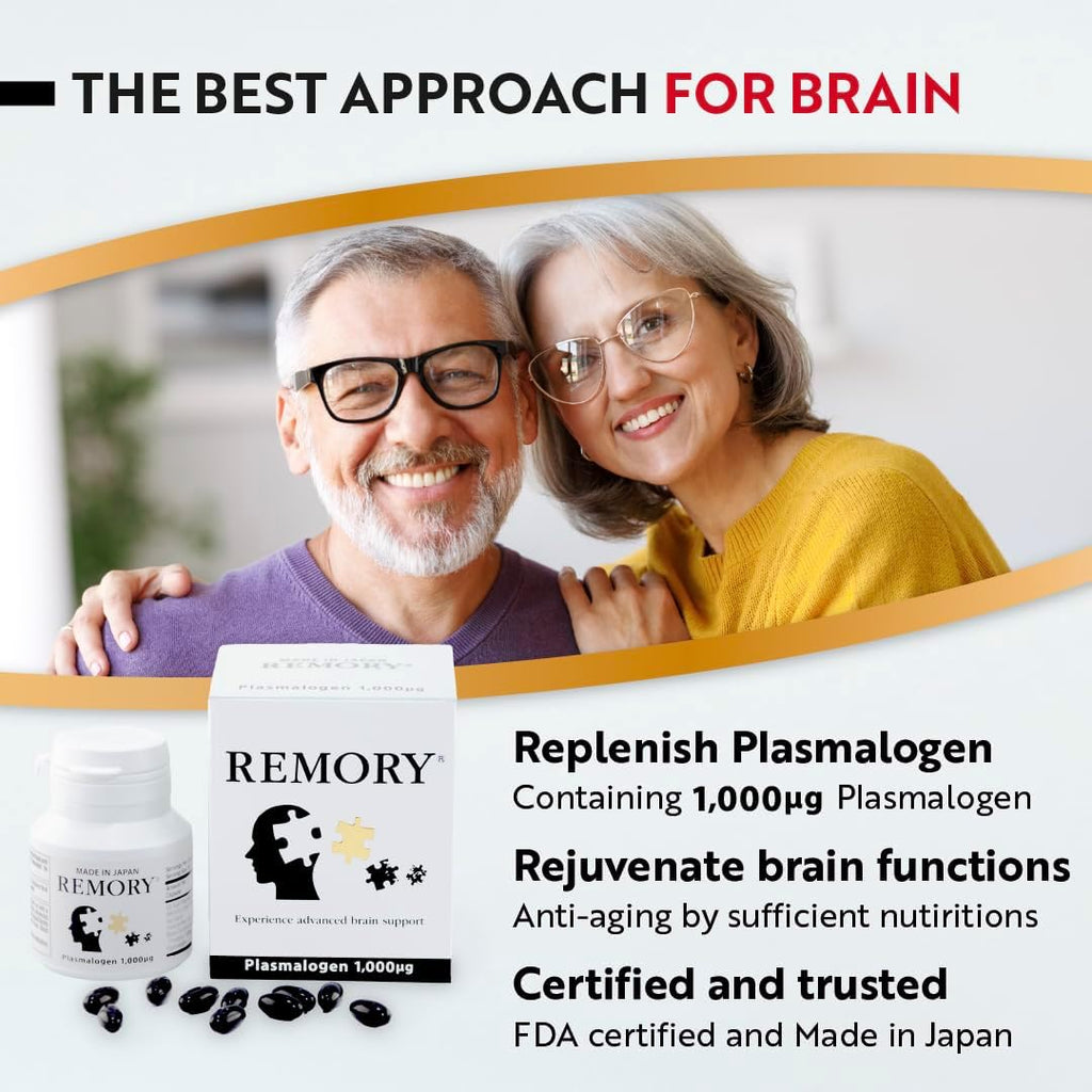 REMORY Plasmalogen Sea Squirt Supplement - Brain Health Supplement - 30 Días de Suministro