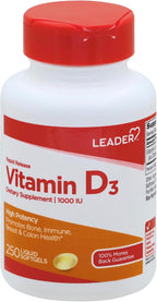 Leader Vitamina D 1000 UI Softgels, 250 Cápsulas