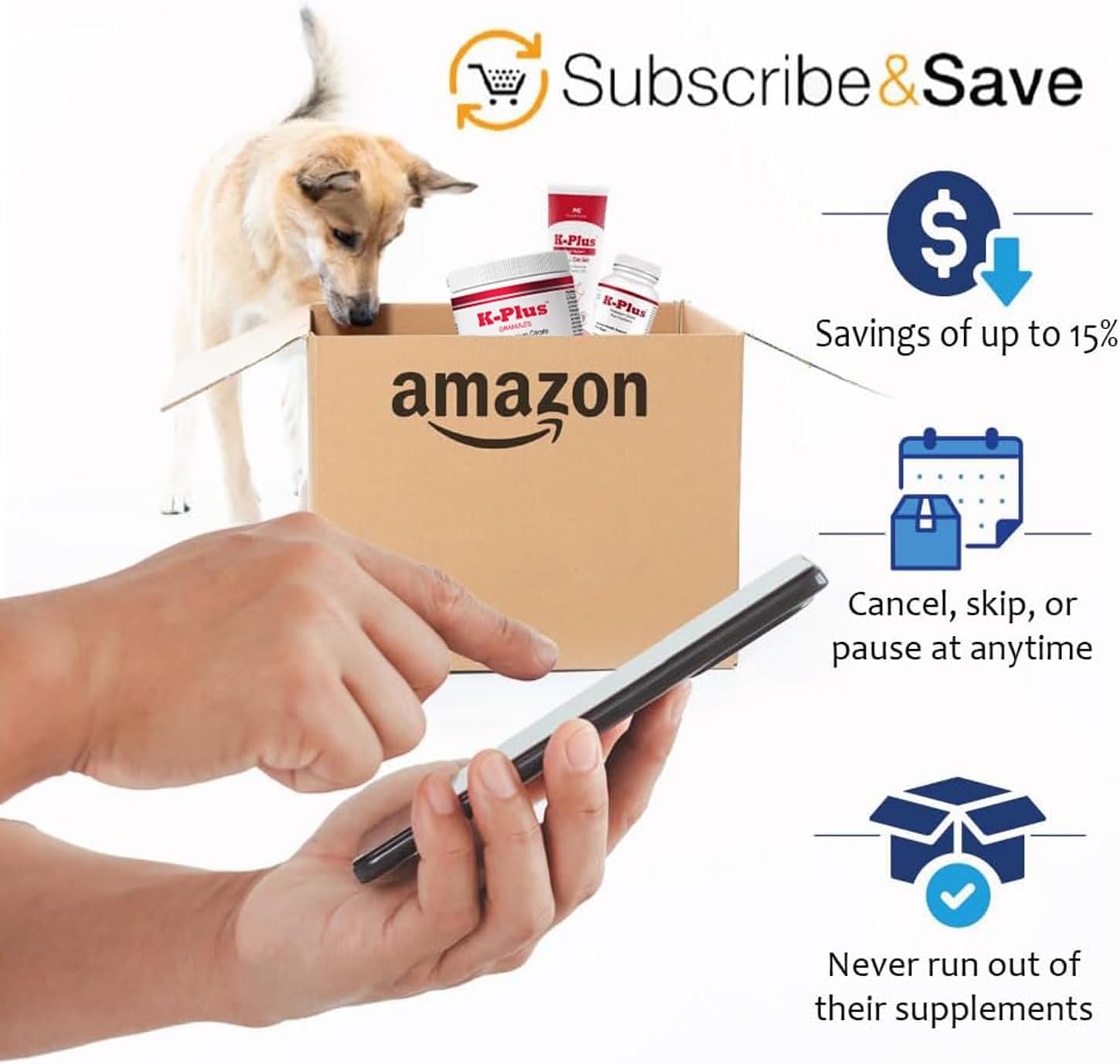 K-Plus Citrato de Potasio + Arándano Gránulos para Perros y Gatos – 60 Dosis