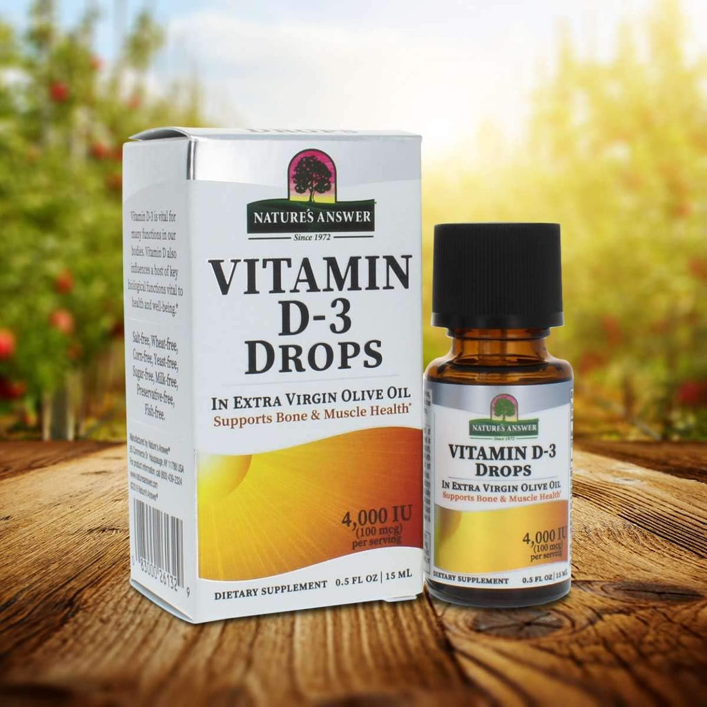 Nature's Answer Gotas de Vitamina D3 4000 UI - 0.5 fl oz (15 ml)
