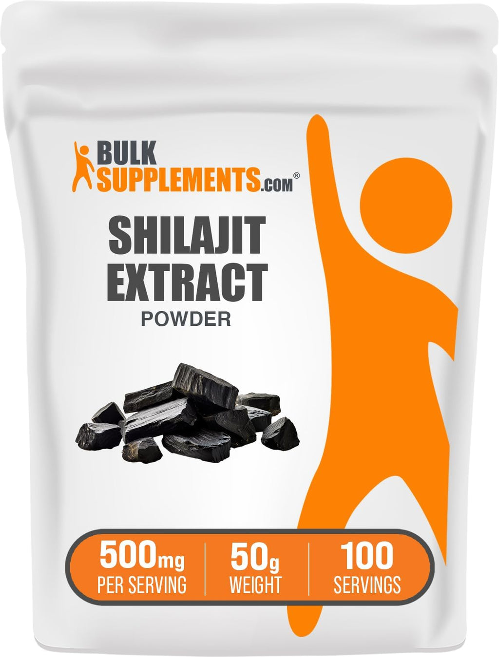 BulkSupplements.com Shilajit Extract Powder - 500mg por ración, 50g