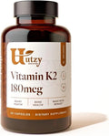 Utzy Naturals Vitamina K2 | 180 mcg de MenaQ7® | 60 Cápsulas