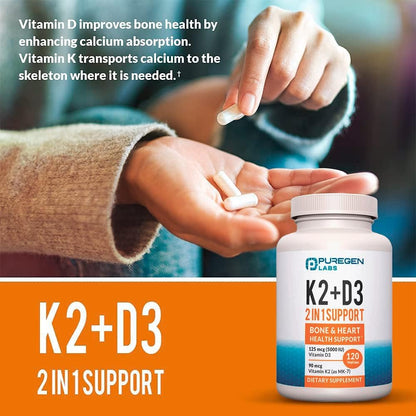 Fórmula 2 en 1 de Alta Potencia: Vitamina D3 – La vitamina D contribuye al mantenimiento de los niveles normales – Image 2