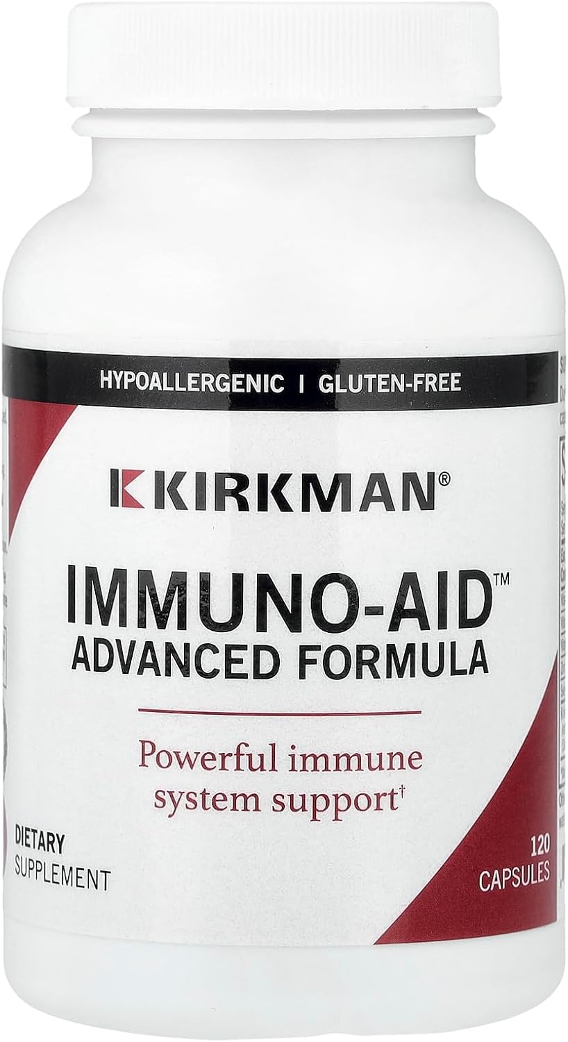 Kirkman - Immuno-Aid Advanced Formula - 120 Capsules - Immune Support - Potent Exclusive Blend - Hypoallergenic