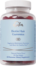 eSalon Biotin Hair Gummies - Gominolas de Biotina, Multivitamínico, Sabor Cereza, 60 Unidades (30 Días)