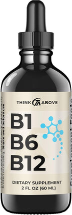 Think Above Vitaminas B1 B6 B12 Gotas Líquidas - 60 Días - Sabor Afrutado