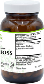 Cápsulas de Musgo Marino (Irish Sea Moss) - 450mg por dosis - Suplemento Vegano - Hale Ola
