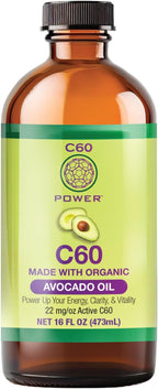 C60 Power en Aceite de Aguacate Orgánico - 473 ml