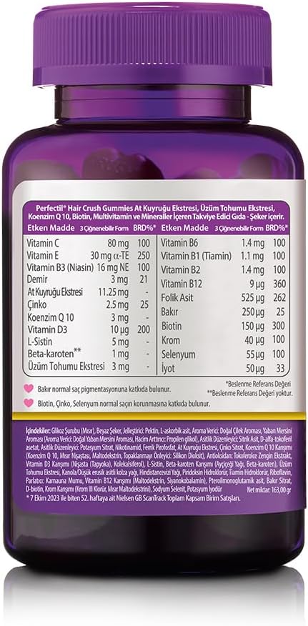 Perfectil Hair Crush Vitamin Gummies - Gominolas para el Cabello