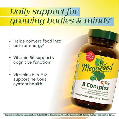 MegaFood Kids Vitamin B Complex – 90 comprimidos mini