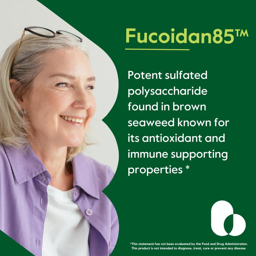 BESTVITE Fucoidan Extract 500mg (Estandarizado al 85% de Fucoidan) - 120 Cápsulas Vegetales