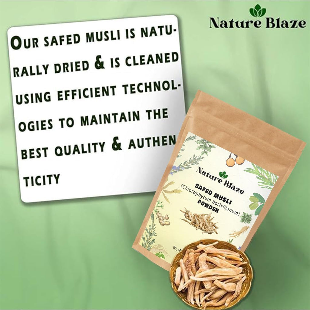 Pure and Natural Safed Musli Powder 7.0 Oz (200g)