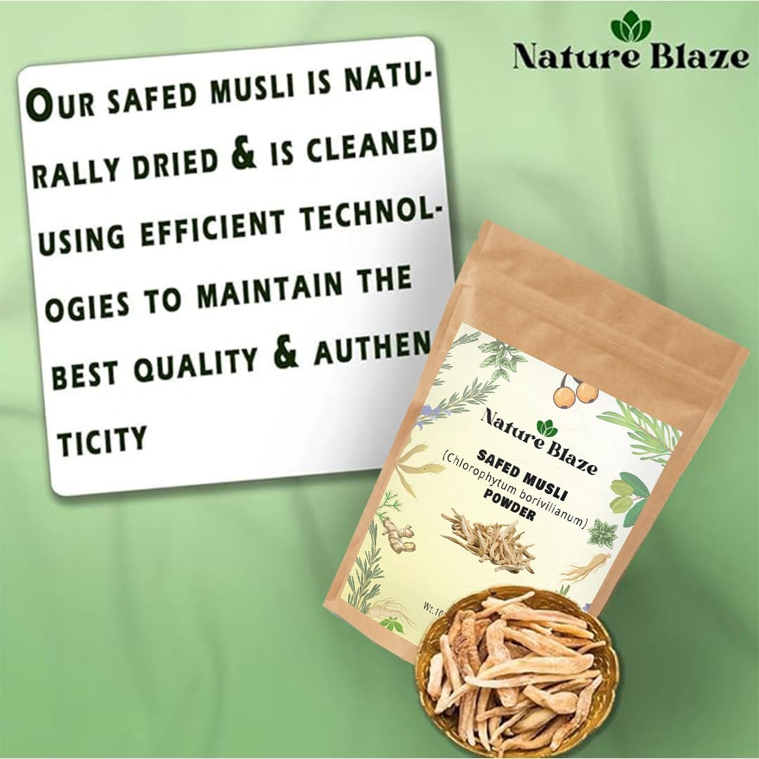 Pure and Natural Safed Musli Powder 7.0 Oz (200g)