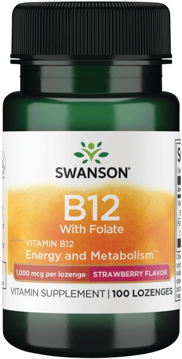 Swanson Vitamina B12 1000 mcg con Folato - 250 Tabletas