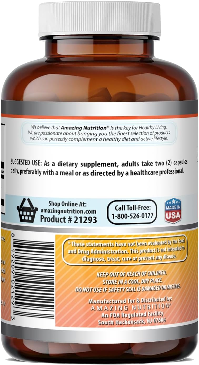 Amazing Formulas Berberine 500mg por ración - 250 Cápsulas