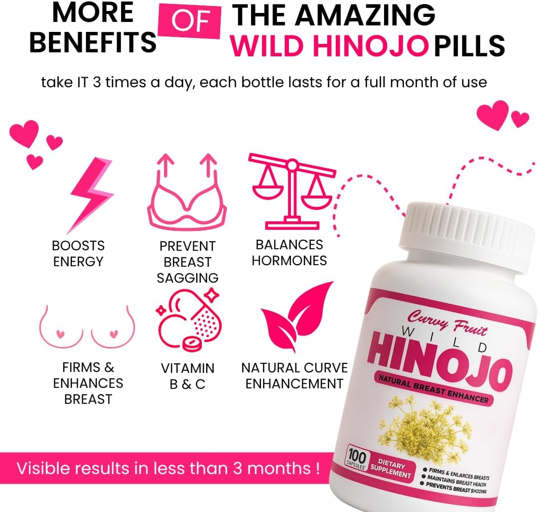 Cápsulas de Hinojo Salvaje – Realce Natural del Busto y Levantamiento | Fórmula 100% Herbal para un Aspecto más Lleno y Firme | 550 mg – 31 Días